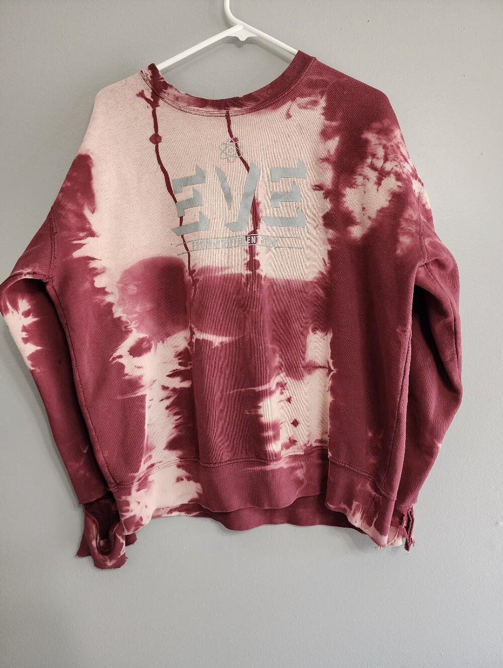 Raw Vision Tie Dye Distressed Sweatshirt